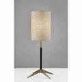Homeroots Brass Metal Table Lamp, 9.25 x 9.25 x 26.75 in. 372592